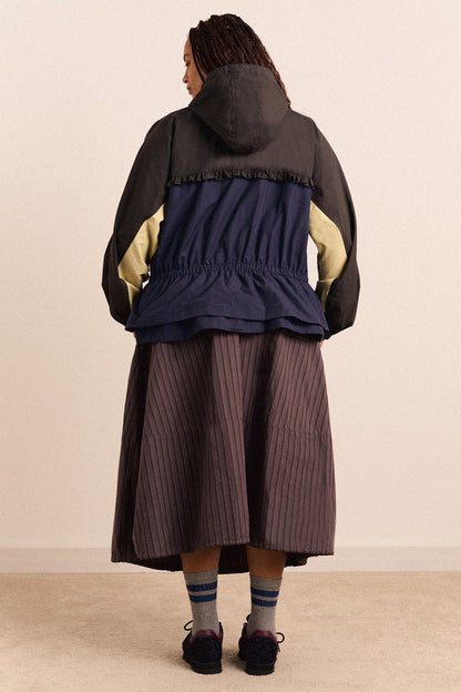 Athena Raincoat - Navy/Sage