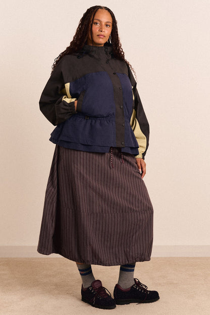 Athena Raincoat - Navy/Sage