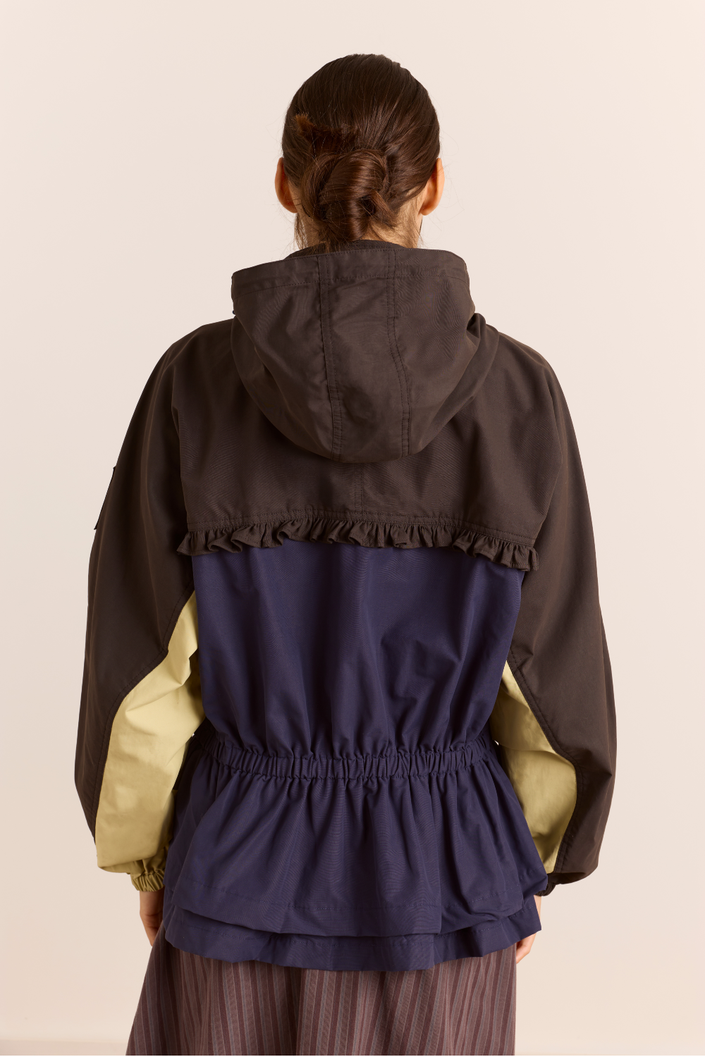 Athena Raincoat - Navy/Sage
